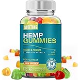 Hemp Gummies High Potency Extra Strength Hemp Oil Extract Organic Edible Gummy Supplement for Adult Gummy for Sleep, Pain, An