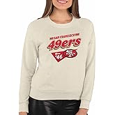 Team Fan Apparel NFL Womens Vintage Charm Slouchy Crewneck, Fleece Pullover Tagless, Long Sleeve Sweatshirt, Football Apparel