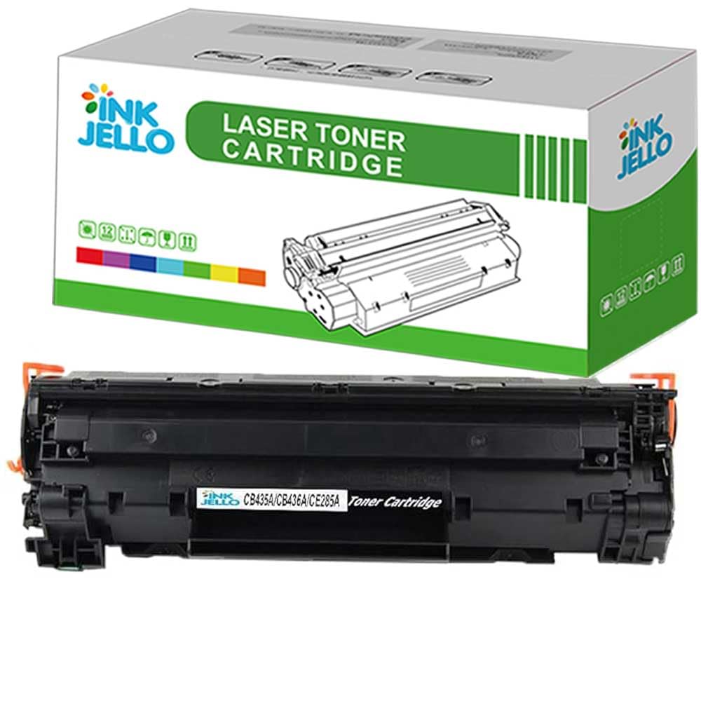 InkJello Compatible Toner Cartridge Replacement for HP LaserJet P1005 P1006 P1007 P1008 P1009 CB435A CB436A (Black)
