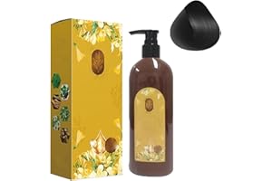 Nourishing Plant-Based Hair Color - Long Lasting Plant Based Hair Dye Natural Hair Color Shampoo for Gray Coverage, Gray Hair