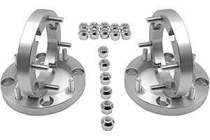 VODCACA Heavy Duty 1" Wheel Washers for 4/156mm Bolt Pattern Polaris 3/8" Studs to Polaris 12mm Wheels Compatible with 2008-2014 RZR Ranger 500/800/XP900 2001-2011 Polaris Sportsman 400 (Set of 4)