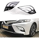 Super Bright LED Daytime Running Light Dual Color DRL for Toyota Camry 2018-2020 Replacement Front Bumper Fog Lamp Assembly Shell-Type Model B 1 Pair(Front L/R)