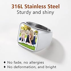 FindChic Customized Signet Photo Rings