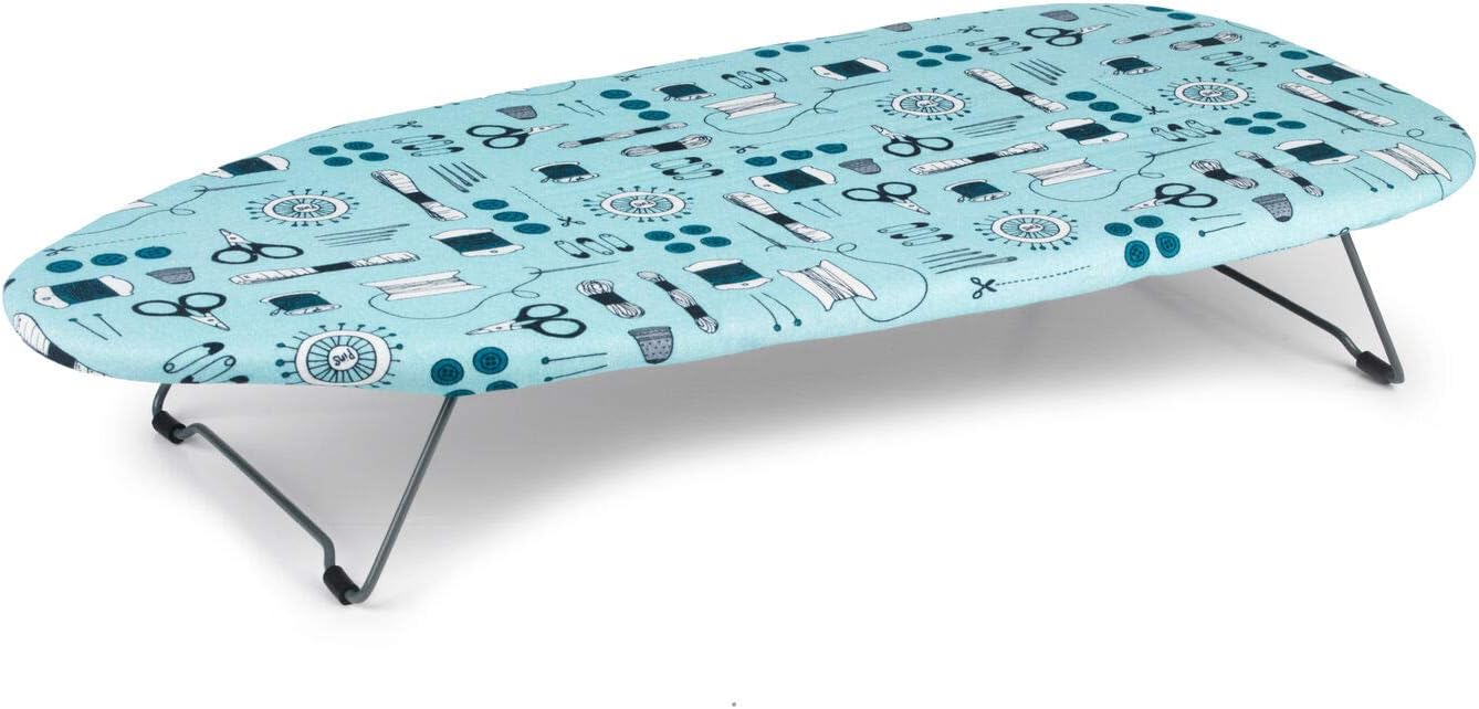 Beldray® LA023735SEW Table Top Ironing Board, 76 x 33 cm, Sewing Print