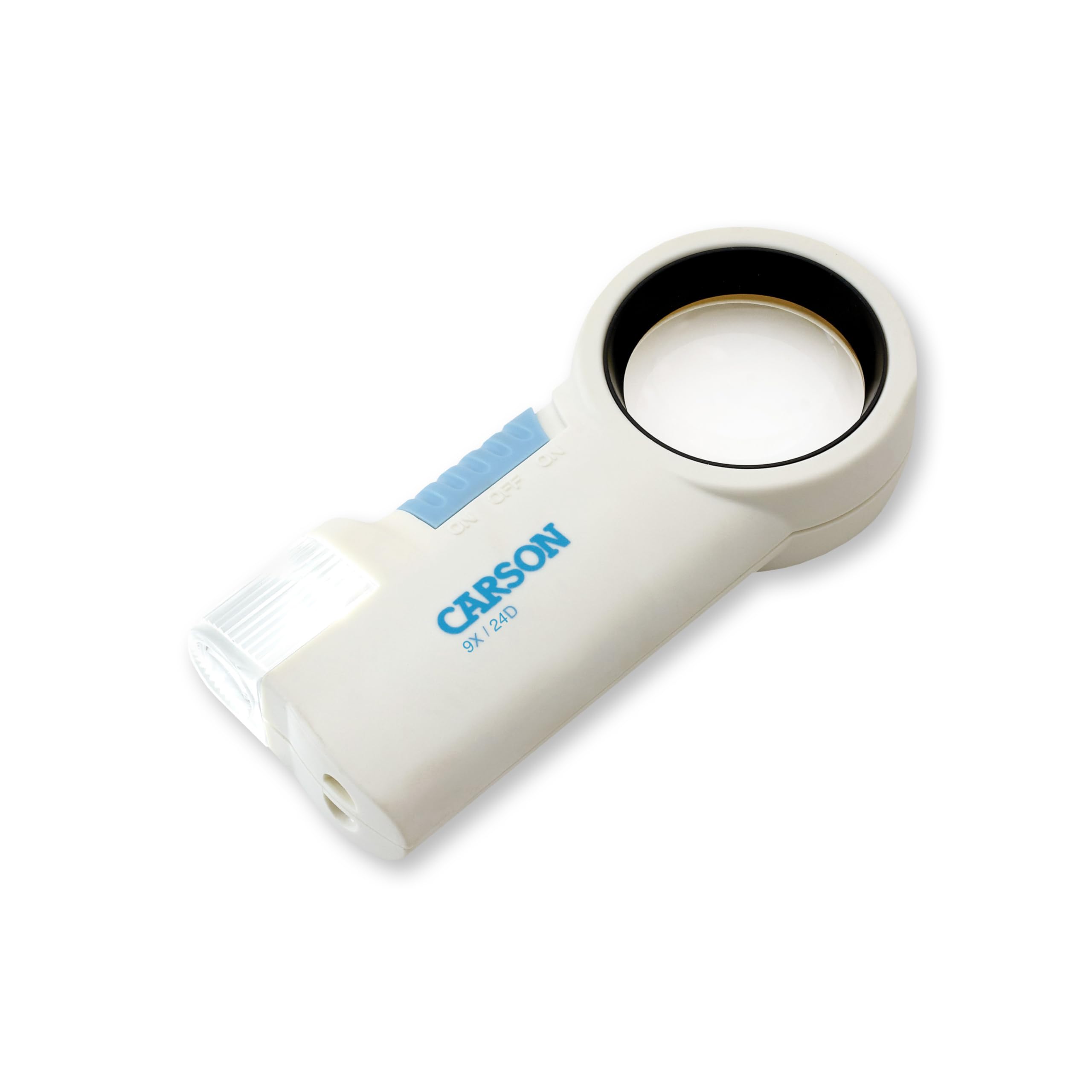 Carson CP-32 MagniFlash Aspheric Lens 9x LED Lighted Magnifier and Flashlight Combo , White