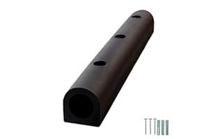 Berry Rubber Wall Protector - Black | High Impact D-Type Wall Guard 36 x 4 x 4 | Heavy-Duty Rubber Dock Bumper Fender for Gar