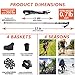 4inLoveMe Trekking Poles Ultralight Walking Stick Folding Collapsible Hiking/Travel Staffs with EVA Foam Grip for Travel Hiking Camping Climbing Backpacking Walking (Black, 1 Pack)