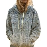 OSCORP Women’s Oversized Printed Hoodie – Casual Drawstring Pullover with Pocket