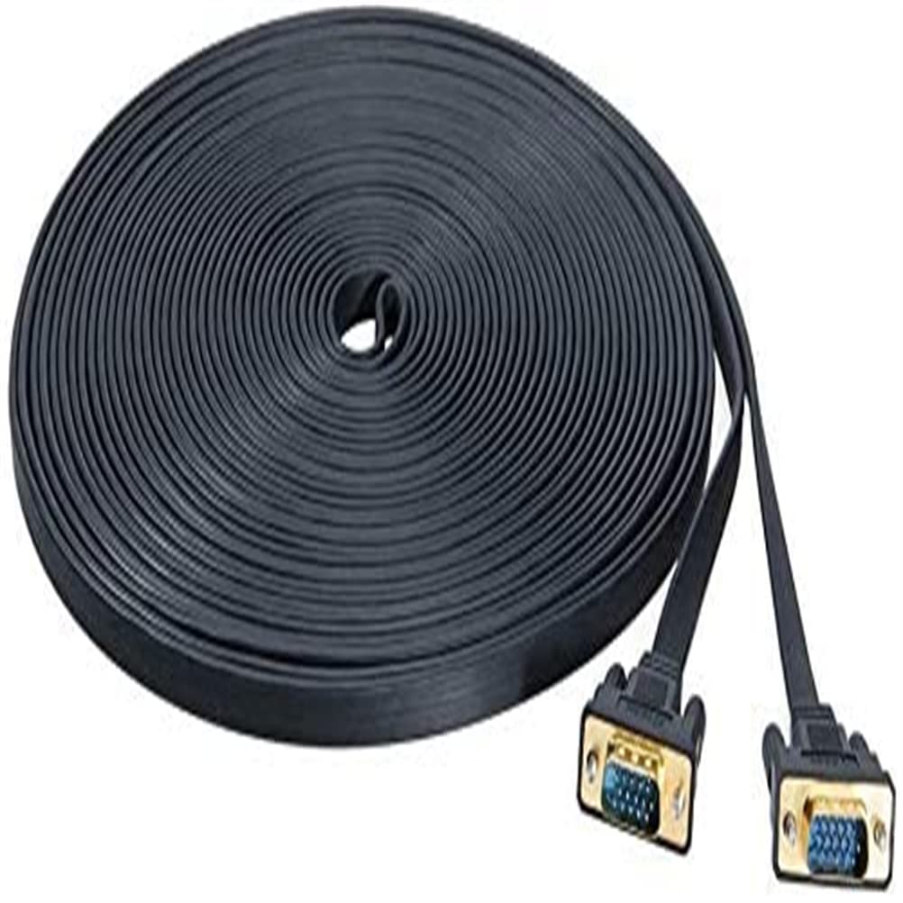 DTech 20m VGA to VGA Cable 15 Pin Male to Male Connect Computer Monitor Full HD 1080p High-resolution