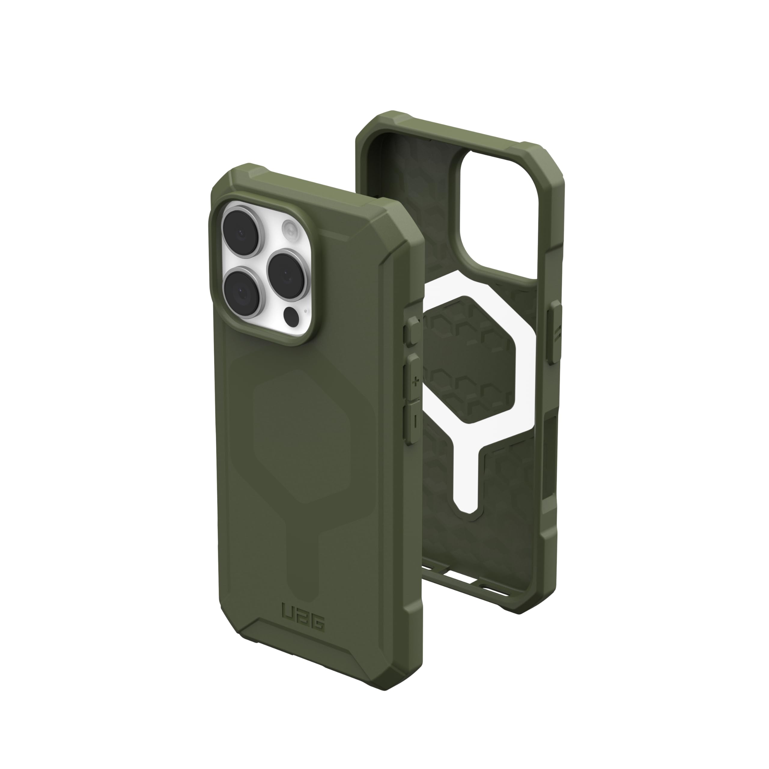 URBAN ARMOR GEAR UAG Designed for iPhone 16 Pro Case 6.3" Essential Armor - Compatible with MagSafe Charging Rugged Slim Sleek Shockproof Anti-Slip Military Grade Protective Cover, Olive Drab