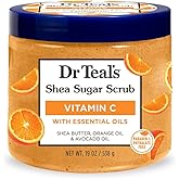 Dr Teal's Shea Sugar Body Scrub, Citrus with Essential Oils & Vitamin C, 19 oz