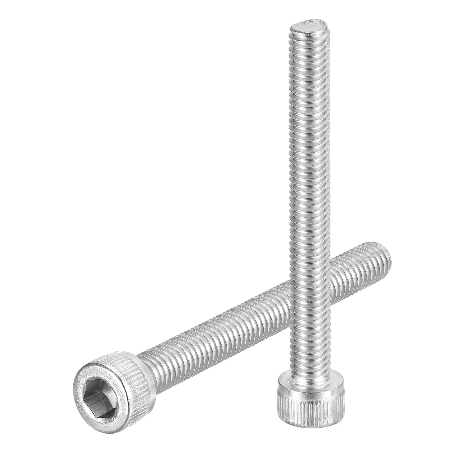 uxcell Hex Socket Bolts (M6-1x55), 304 Stainless Steel Hex Socket Drive Screws, Silver Tone, 25 Pcs — image 1