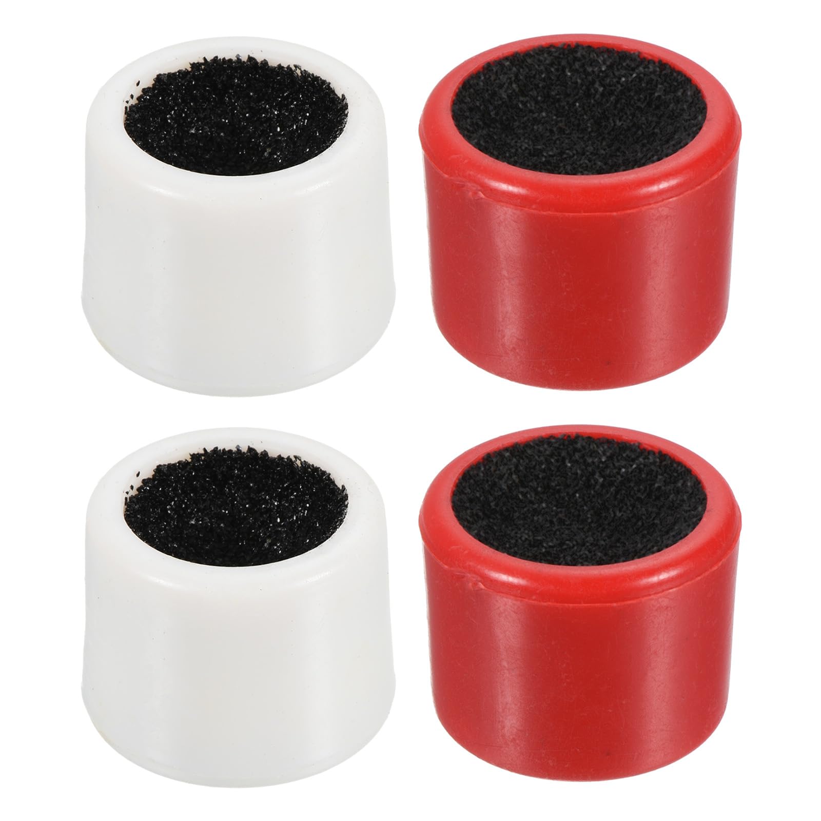 PATIKIL Round Billiard Cue Tip Sander, 4 Pack Rubber Cue Pool Tip Shaper Sanding Tool Accessories for Snooker Stick, Red/White