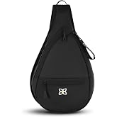 Sherpani Esprit, 10L Crossbody Sling Backpack for Women (Raven Classic) | Right Handed Shoulder Sling Pack, Chest Purse, One Shoulder Daypack with RFID Protection, Travel Gift for Her