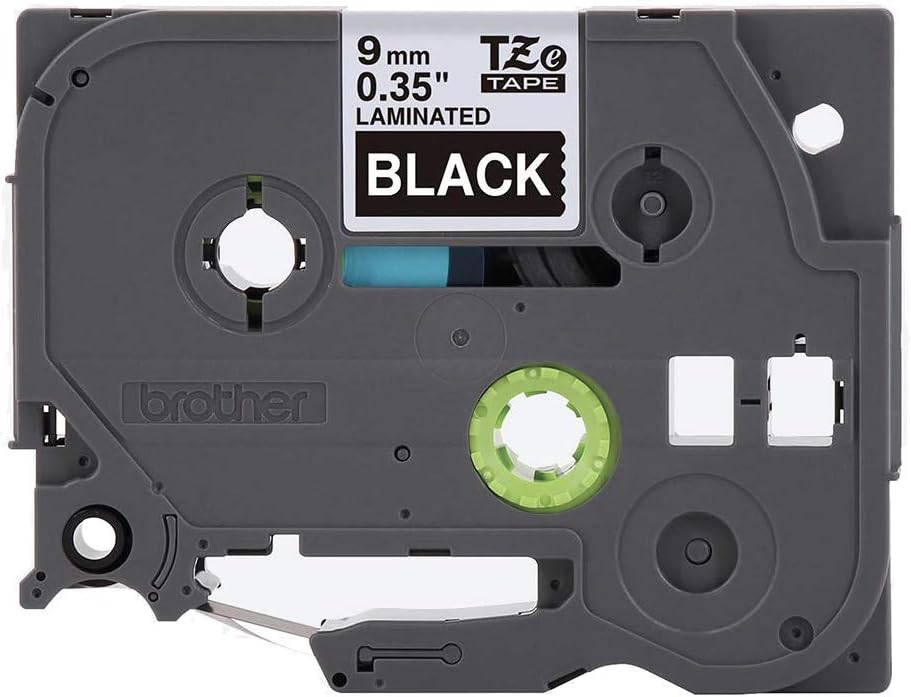 Brother Genuine P-Touch TZE-325 Tape, 3/8" (9 mm) Standard Laminated P-Touch Tape, White on Black, Laminated for Indoor or Outdoor Use, Water-Resistant, 26.2 ft (8 m), Single-Pack: Industrial & Scientific