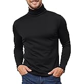 Men's Turtle Roll Neck Pullover Warm Basic Tops Knitted Sweater Casual Tee Slim Fit