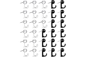 BINCKIN Push Pin Hooks 50 Pcs - Plastic Pins for Wall Hangings, Decorative Thumb Tacks Office Supplies for Cork Board, Photo Wall, Home (Black 25 Pcs + Clear 25 Pcs)