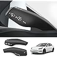 KUNIST Steering Lever Cover for Tesla Model 3 Model Y, Full Protection Silicone Gear Shift Cover Accessories Gear Lever Protector for Tesla Accessories (Black)
