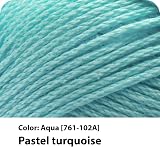 Lion Brand 24/7 Cotton Yarn Aqua 3 Pack 761-102A 100 Cotton view 2