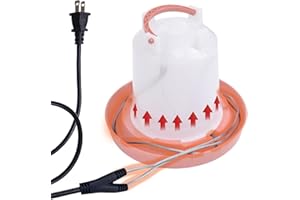Shaledig Chicken Water Heated Cord 1 Pack, 39W Chickens Water Heater for Winter, Freeze Proof Chicken Waterer Heater with Long Heating Cord 4FT for Poultry Like Chickens Geese Ducks and Small Animals