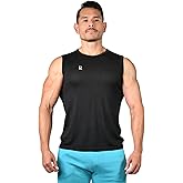 Roanhorse Men’s Merino Wool Gym Tank Top, 100% Superfine Workout Athletic Shirt, Breathable Odor Resistant, Black