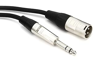 Hosa HSX-005 Pro Balanced Interconnect, REAN 1/4 Inches TRS to XLR3 Meter, 5 Feet