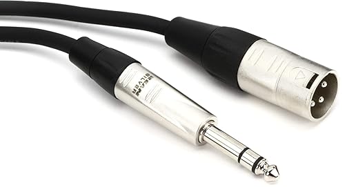 Hosa HSX-020 Pro Balanced Interconnect, REAN 1/4 Inch TRS to XLR3M, 20 Feet
