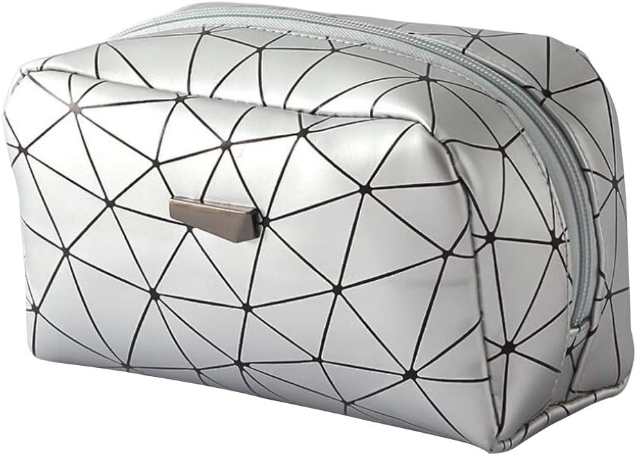 Generic 5L27 Silver Makeup Bag, Acrylic, SIZE:7.88" * 3.35" * 5.12"/20 * 8.5 * 13cm(L*W*H)
