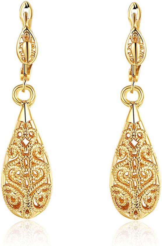 Yinew Teardrop Dangle Earrings Water Drop Shape Stud Earrings Exquisite Jewelry Gift For Women,Yellow