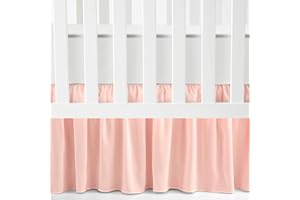 Lush Decor Baby Ruffle Crib Skirt, 52" L x 28" W, Pink