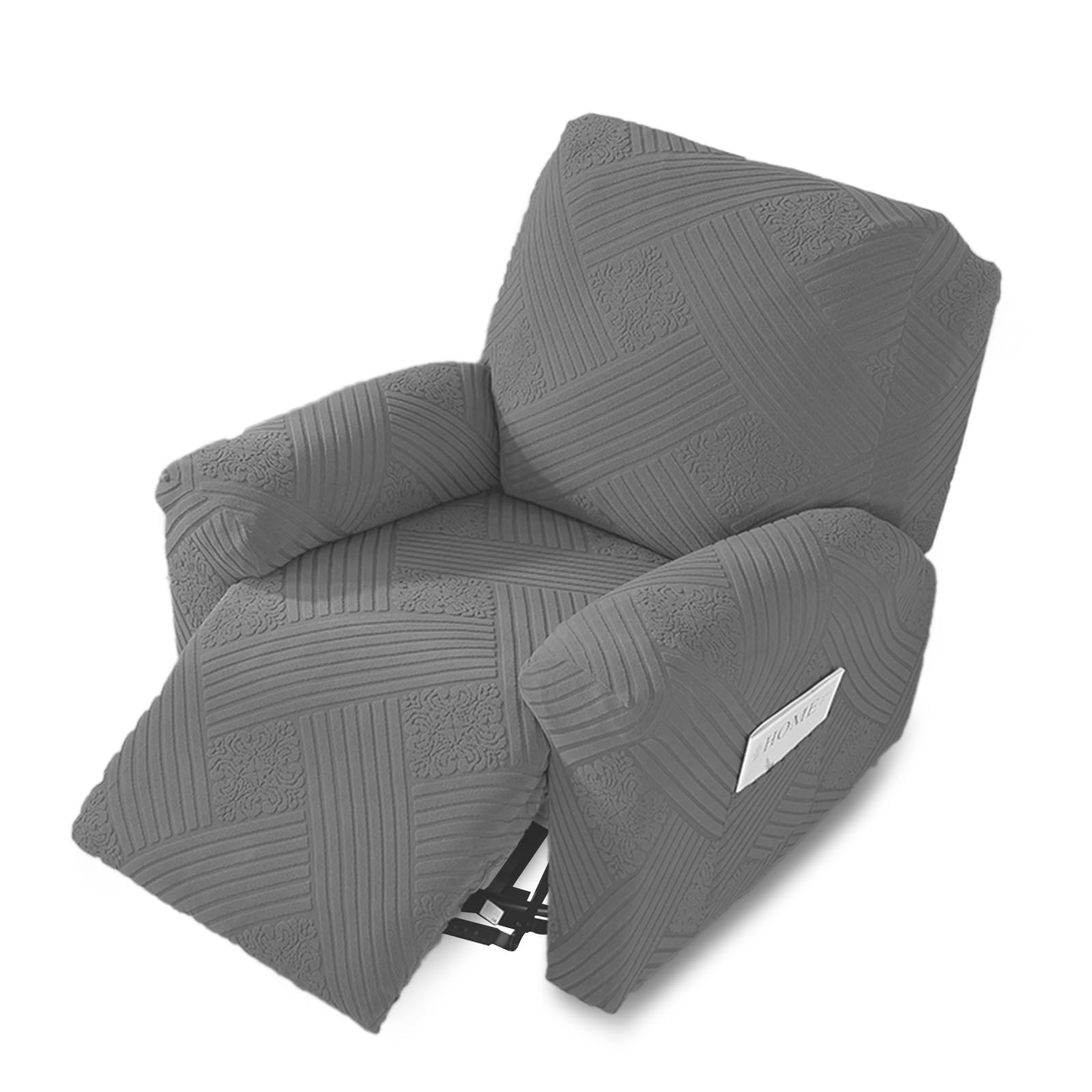 Photo 1 of NORTHERN BROTHERS Recliner Chair Covers - Lazy Boy Recliner Covers That Stay in Place, 4 Pieces Reclining Chair Cover Recliner Slipcovers 1 Seater, Light Gray