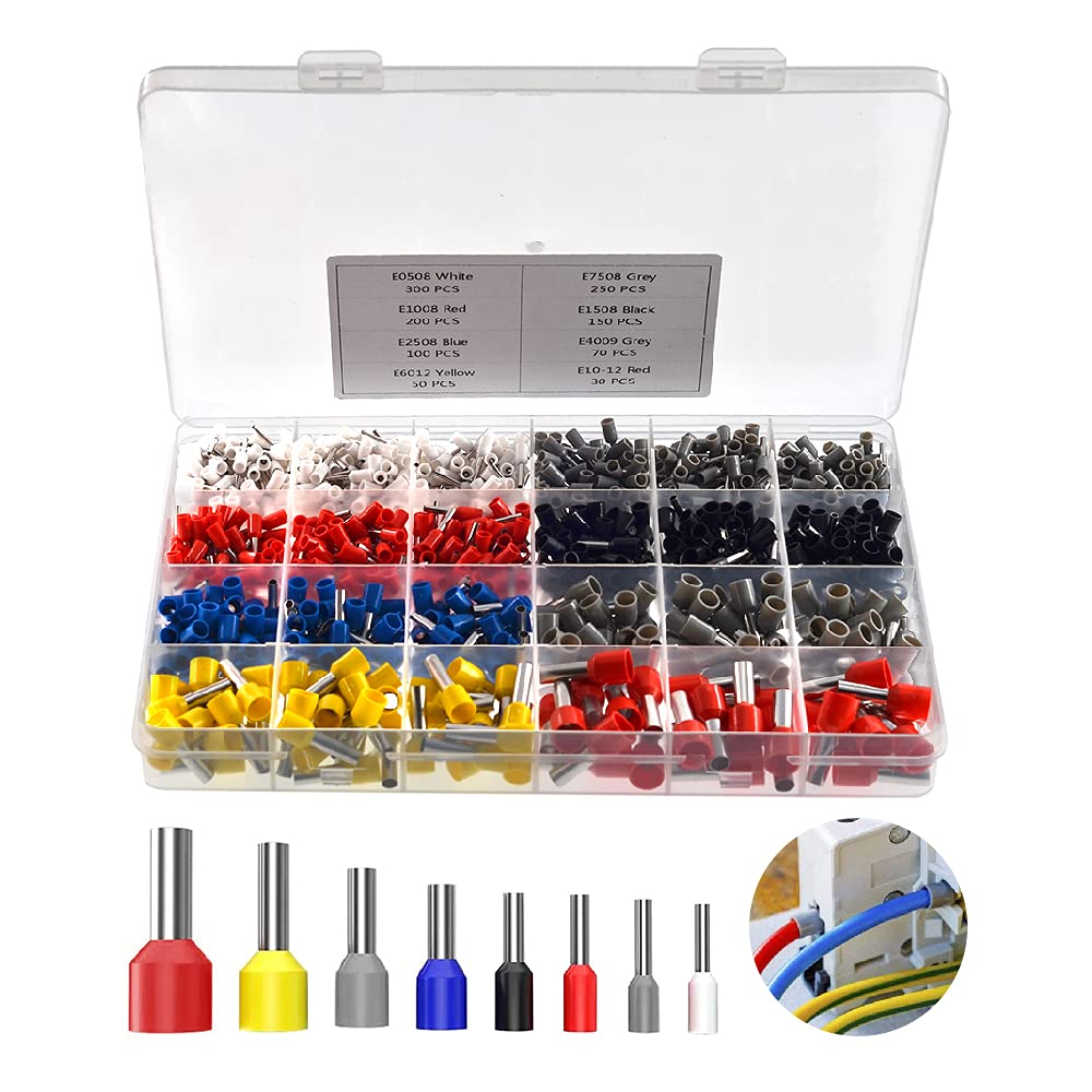 YIXISI 1150 PCS Wire Ferrules Kit, Wire Terminal Crimp Connectors and Wire End Ferrules, Insulated Ferrules AWG 22-7, 0.5-10mm² — image 1