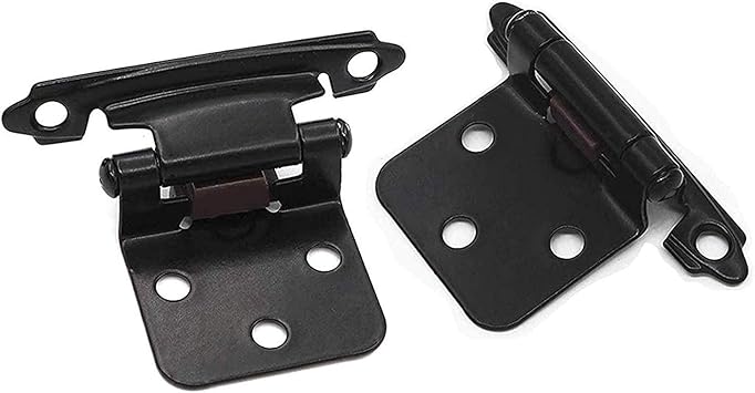 goldenwarm Black Kitchen Cabinet Hinges Overlay - SCH30BK Black Hinges