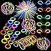 500PCs Glow Sticks LED Light Up Party Favors Bulk Glow in the Dark Party Supplies Includes Glowsticks, Bracelets, Glasses, Butterfly Hair Clip Accessories, Hair Clasp Glow Birthday Party Pinatas