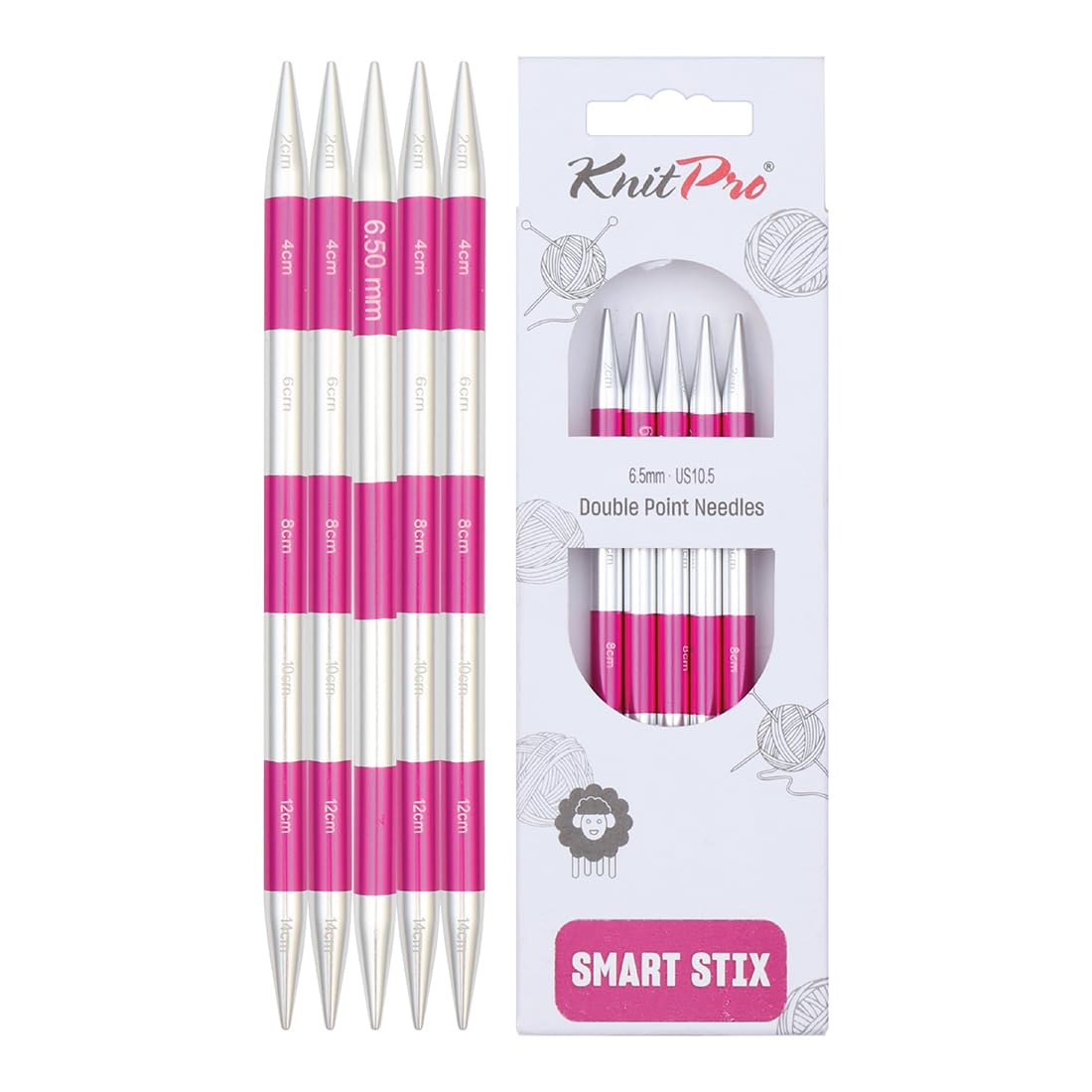 KnitPro Smartstix Double Pointed Needles 5.5" (14cm) | 6.50mm