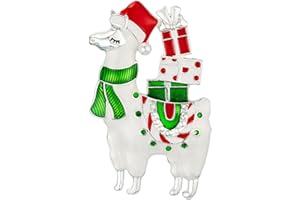 Vanjewnol Christmas Alpaca Pins and Brooches for Women Girls, B01R