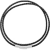 HAQUIL Waterproof Braided Leather Cord Chain Necklace for Pendant, Jewelry Gift for Men and Women - 16/18/20/22/24/26/28/30" 2/3/4/5mm