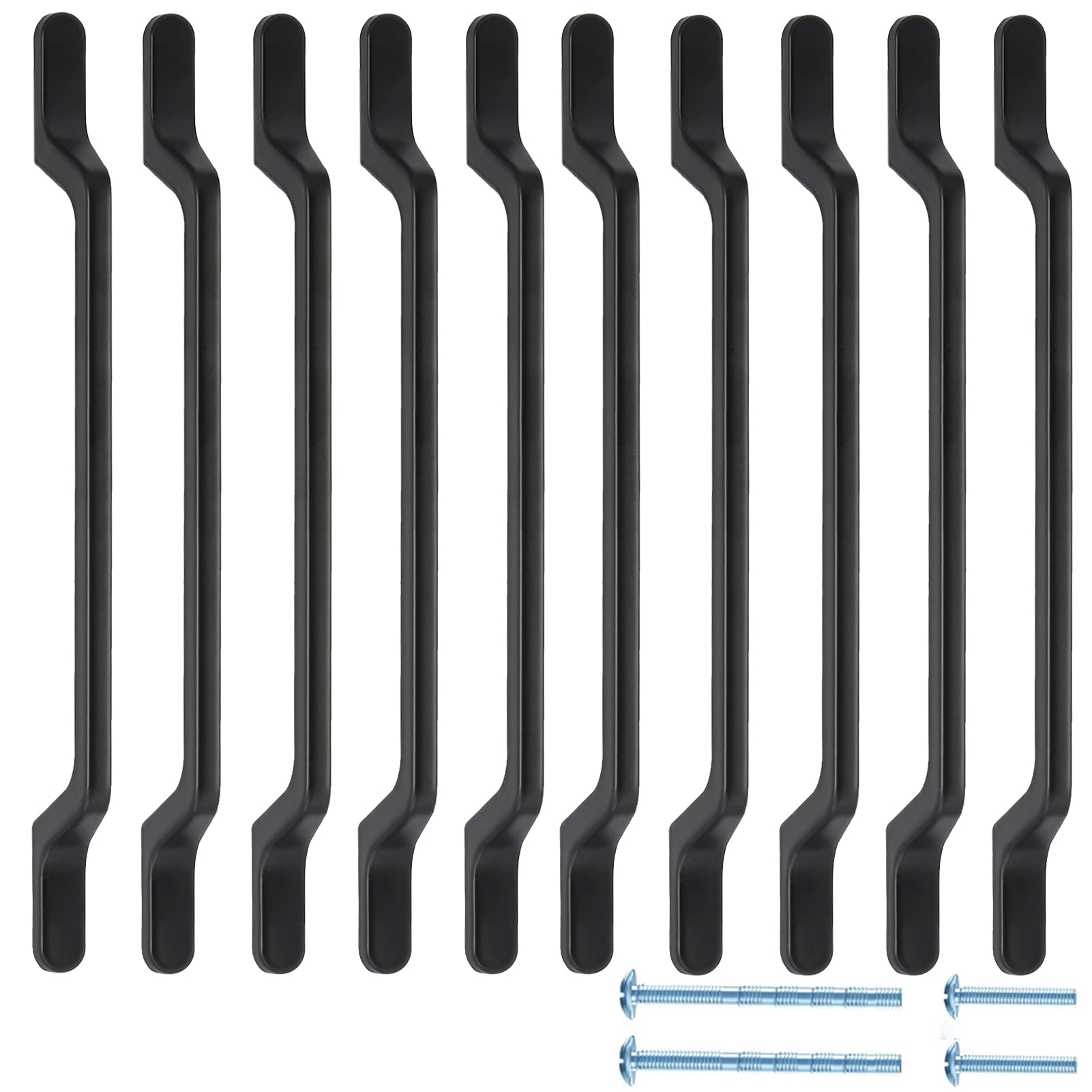 Cabinet Handles Drawer Kitchen Cupboard Handles Pull 20 Pcs Kitchen Cupboard Door Wardrobe Hardware Black 160mm(6-1/4Inch)