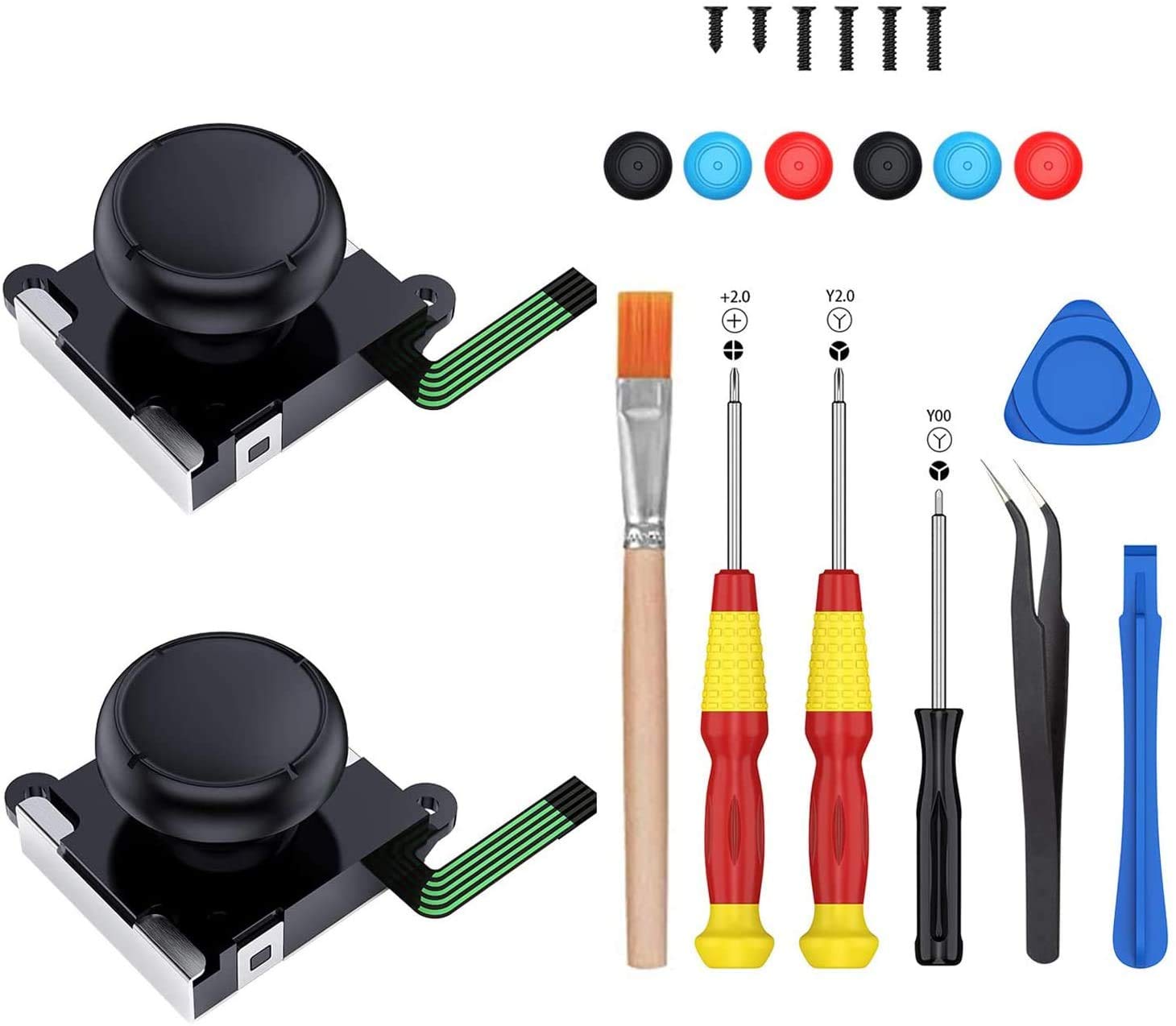 ABLEWE 2 Pack 3D Joy Con Repair Kit Joystick Replacement Repair Kit for Nintendo Switch Joy-Con Controller