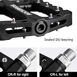ROCKBROS Nylon Fiber Bike Pedals 9/16 Wide Platform With 3 Bearings view 5