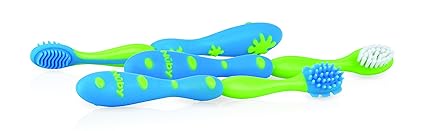 Nuby ID759 - Set de 3 cepillos de dientes, 3+ m
