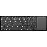 Rii Wireless Bluetooth Keyboard,Multi Device Rechargeable Keyboard Stainless Steel Ultra Slim Bluetooth Keyboard with Multi-T
