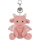 Apricot Lamb Dragon Cute Keychain, Soft Stuffed Plush Keychain Toys for Kids’ Backpack, Purse, 4.8 Inches
