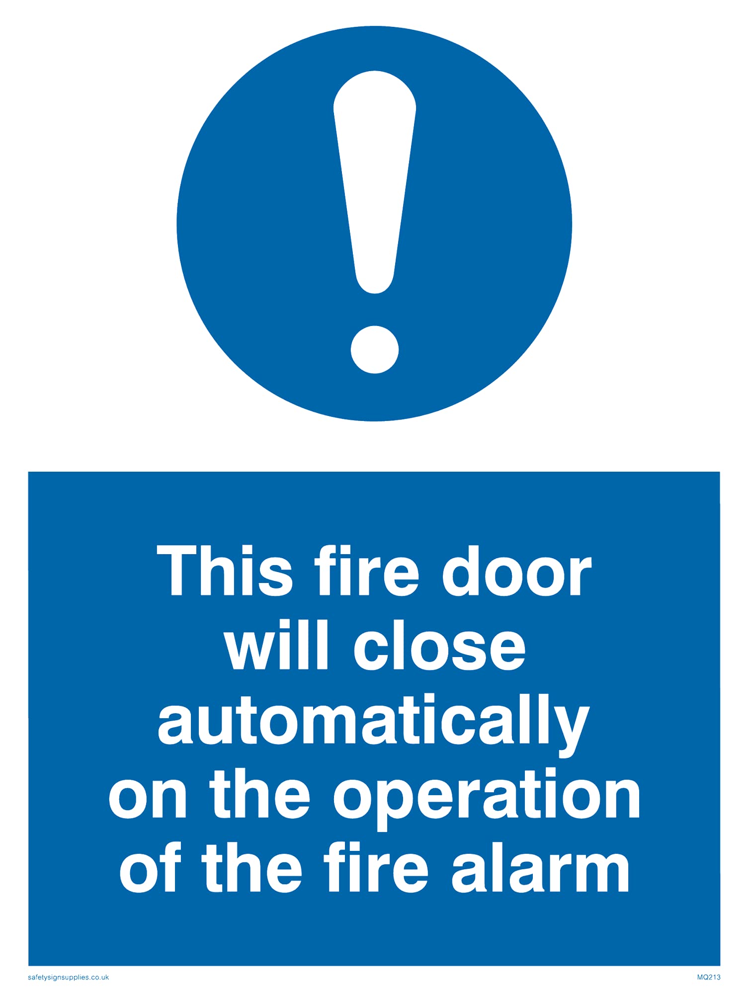 Pack of five - Fire Door Closes Automatically Sign - 150x200mm - A5P