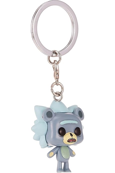 Morty Teddy Rick Pop Keychain Figure 