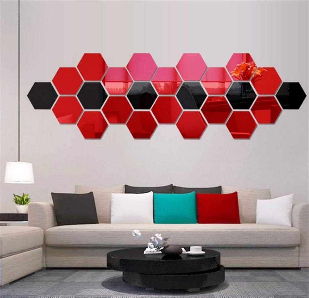 Hexagon Mirror Wall Stickers Black Removable Mirror Plastic Mirror Tiles Art Diy Home Decorative Hexagonal Acrylic Mirror Sheet For Home Living Room Bedroom Sofa Tv Background Wall Decal 12pcs Mirrors Baby Fcteutonia05 De