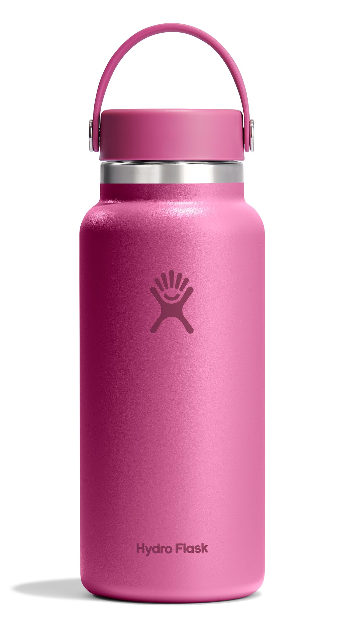 Photo 1 of Hydro Flask Water Bottle - Insulated Stainless Steel - Wide Mouth Flex Lid, Non Spill, Leakproof and Refillable in 32 Oz Reef Pink