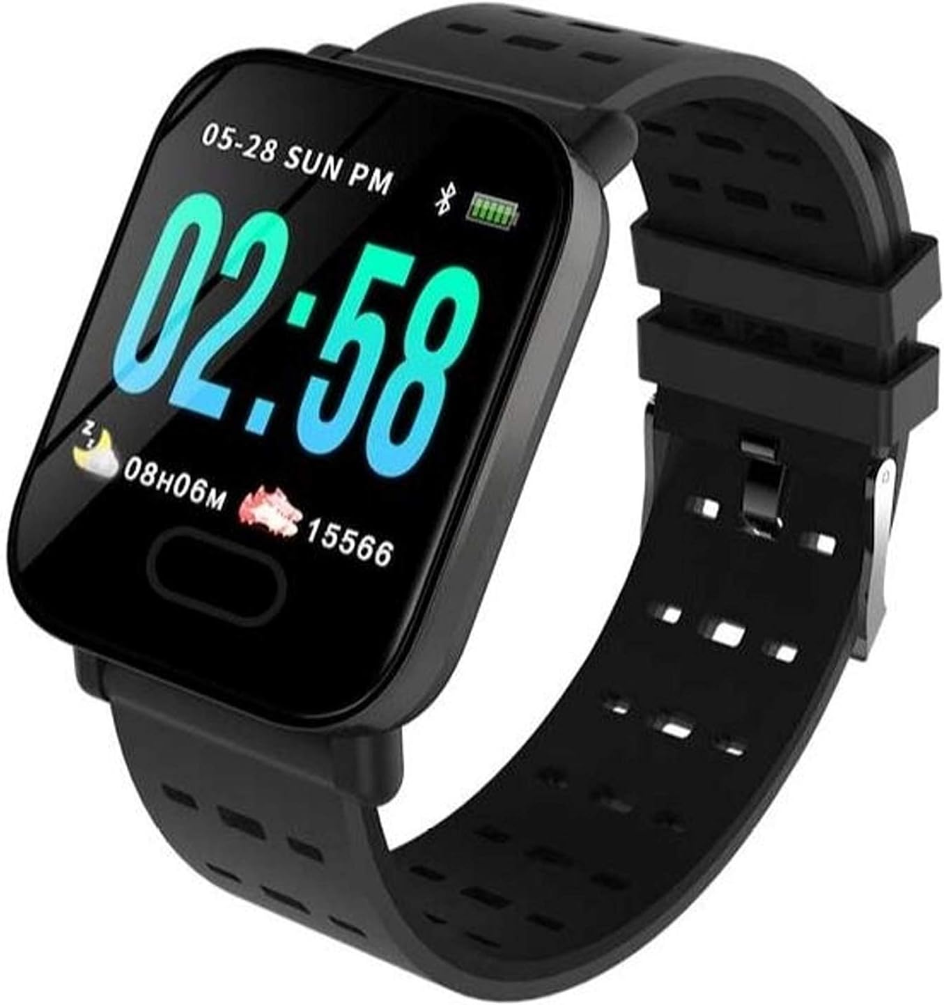 JOKIN Wireless Waterproof Bluetooth A6 SmartWatch/Activity Tracker/Smart Band for Men, Women, Boys, Girls - Black Color