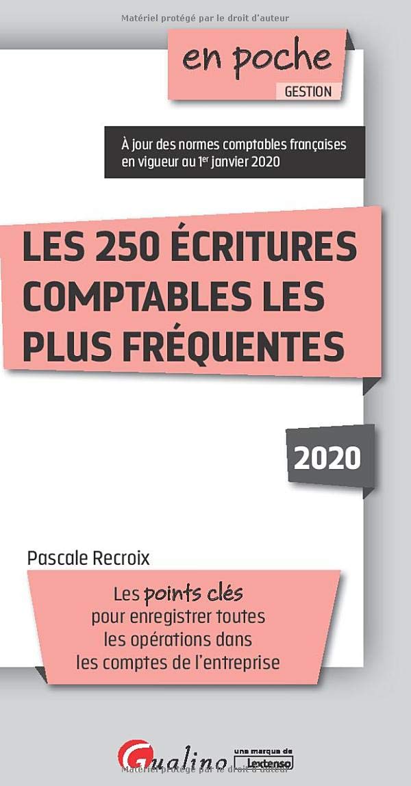 Amazon Fr Les 250 Ecritures Comptables Les Plus Frequentes Recroix Pascale Livres