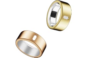 SNYEEST Cover Compatible for Oura Ring Gen 4/Gen 3 Horizon/Gen 3 Heritage,(NOT Compatible with Oura Ring 4-Ceramic), Charging Directly,Rugged TPU Finger Protector for Workout Women Men-Gold+Rosegold -Size 8